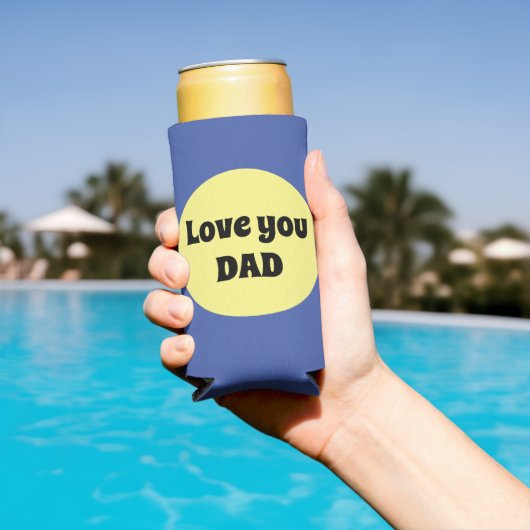 イエロービッグドット四角ステッカー スリム缶クーラー (インサイチュ プール)