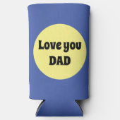 イエロービッグドット四角ステッカー スリム缶クーラー (正面)