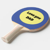 イエロービッグドット四角ステッカー 卓球ラケット (正面アングル)