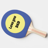 イエロービッグドット四角ステッカー 卓球ラケット (横)