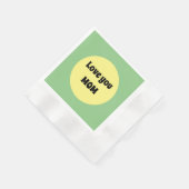 イエロービッグドット紙コースター 縁ありカクテルナプキン (角)