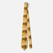 イエロービッグハンバーガーネックタイ ネクタイ (正面)