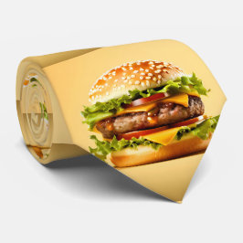 イエロービッグハンバーガーネックタイ ネクタイ