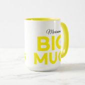 イエロービッグマグカップ | 巨大なマグカップ | スクリプト名前をカスタムする マグカップ (正面右)