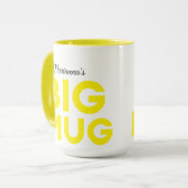 イエロービッグマグカップ | 巨大なマグカップ | スクリプト名前をカスタムする マグカップ (正面左)