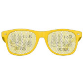 イエロービッグリトルシューズ新生児シャワーの好意 レトロサングラス (正面)
