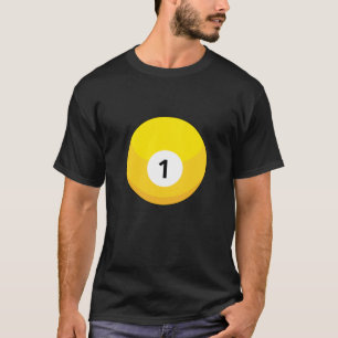 イエロービリヤードのボールナンバー1 Tシャツ