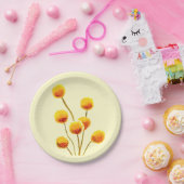 イエロービリーボタン先住民オーストラリアフラワー ペーパープレート (パーティー)