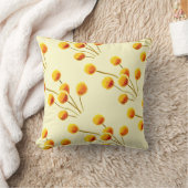 イエロービリーボタン先住民オーストラリア花 クッション (ブランケット)