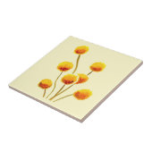 イエロービリーボタン先住民オーストラリア花 タイル (側面)