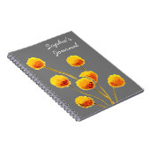 イエロービリーボタン先住民オーストラリア花 ノートブック (右側)