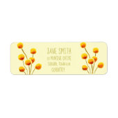 イエロービリーボタン先住民オーストラリア花 ラベル (正面)