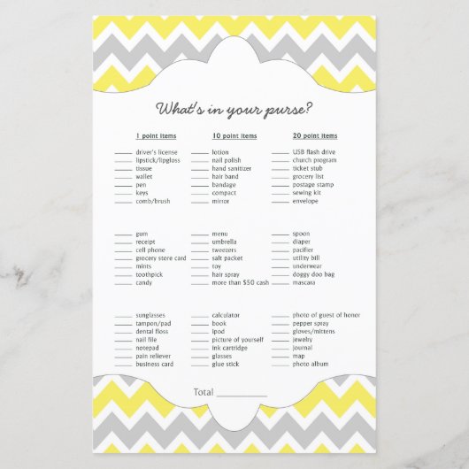 イエロービンゴ財布ベビースシャワー2ゲーム機 (裏面)