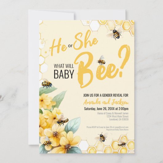 イエロービージェンダーのパーティー 招待状 (正面)