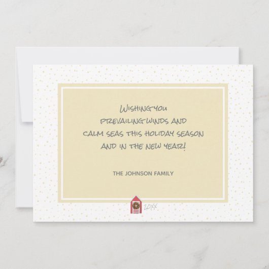 イエロービーチウォームウィーズビーチハッツホリデーカード シーズンカード (裏面)