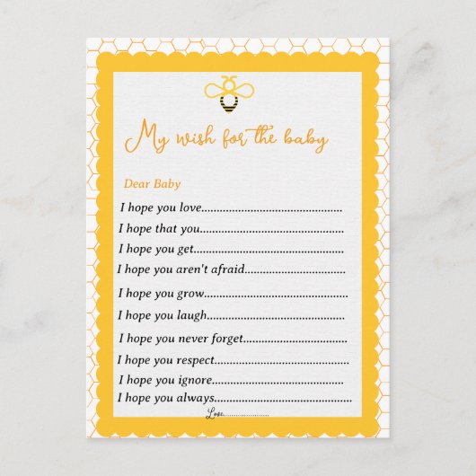 イエロービーテーマジェンダーがパーティーゲームの願いを明らかにする ポストカード (正面)