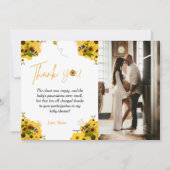 イエロービーベビーシャワーテーマサンキューカード 招待状 (正面)