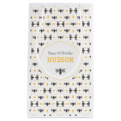 イエロービーモダンキッズサマー4th誕生日パーティー スモールペーパーバッグ (正面)