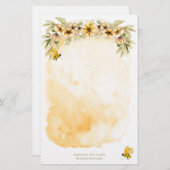 イエロービーモノグラム文房具紙 便箋 (正面/裏面)