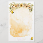 イエロービーモノグラム文房具紙 便箋 (正面)