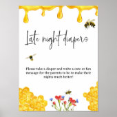 イエロービー赤ちゃんシャワー晩夜おむつゲーム ポスター (正面)