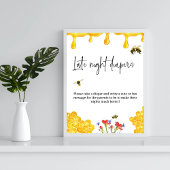 イエロービー赤ちゃんシャワー晩夜おむつゲーム ポスター