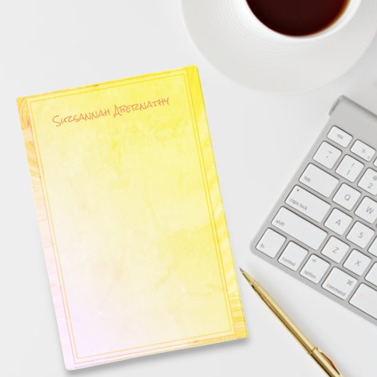 イエローピグラデーションンク縁ど名前をカスタムする ポストイット