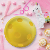 イエローピックボール、サービング0-0-2、ピックボール ペーパープレート (パーティー)