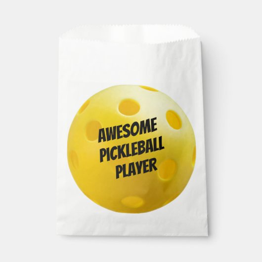 イエローピックボールPickleballパーティー フェイバーバッグ (正面)