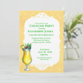 イエローピナコラダ誕生日カクテルパーティー 招待状 (スタンド正面)