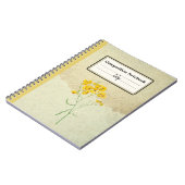 イエローピロストロフスパルシフローラパーソナライズされたコンプ ノートブック (左側)