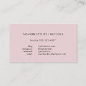 イエローピンクとグレーのフローラトレンドセッター 名刺 (裏面)