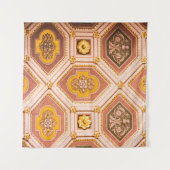 イエローピンクのハンガリー建築 タペストリー (正面(横))