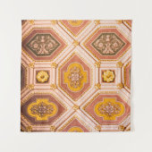 イエローピンクのハンガリー建築 タペストリー (正面)