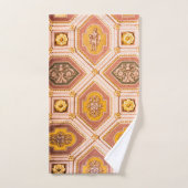 イエローピンクのハンガリー建築 バスタオルセット (ハンドタオル)