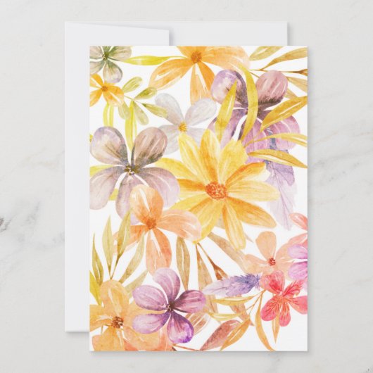 イエローピンクのフローラの授賞式 招待状 (裏面)