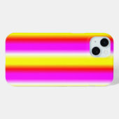 イエローピンクのレインボーストライプン Case-Mate iPhoneケース (裏面 (横))