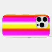 イエローピンクのレインボーストライプン Case-Mate iPhoneケース (裏面 (横))