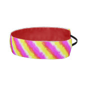 イエローピンクアートデコレインボーストライプズ アスレチックヘッドバンド (右)