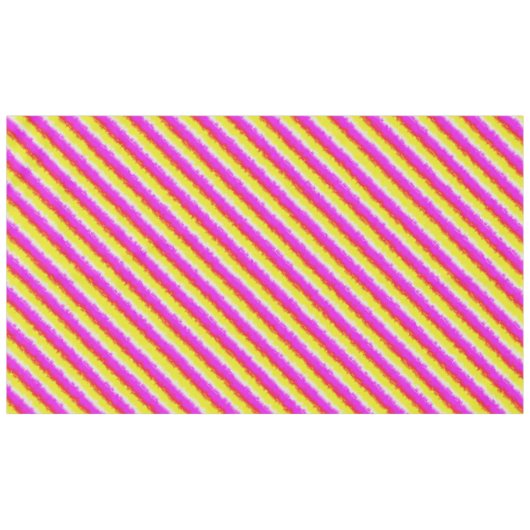 イエローピンクアートデコレインボーストライプズ テーブルクロス (正面(横))