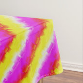 イエローピンクアートデコレインボーストライプズ テーブルクロス (インサイチュ)