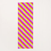 イエローピンクアートデコレインボーストライプズ ヨガマット (裏面)