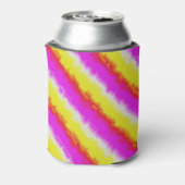 イエローピンクアートデコレインボーストライプズ 缶クーラー (缶裏面)
