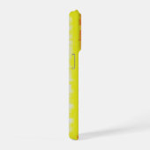 イエローピンクアートデコレインボーストライプズ iPhoneケース (右側面)