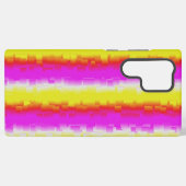 イエローピンクアートデコレインボーストライプズ SAMSUNG GALAXYケース (裏面横)