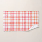 イエローピンクオレンジ色の水彩 バスタオルセット (ハンドタオル)