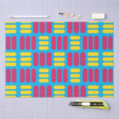 イエローピンクストライプ色 薄葉紙 (クラフト)