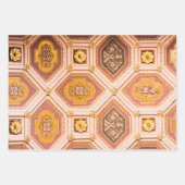 イエローピンクハンガリー語抽象芸術天井写真 ラッピングペーパーシート (正面3)