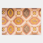 イエローピンクハンガリー語抽象芸術天井写真 ラッピングペーパーシート (正面)