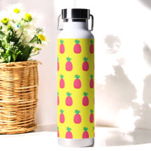 イエローピンクパイナップルフルーツパタン水瓶